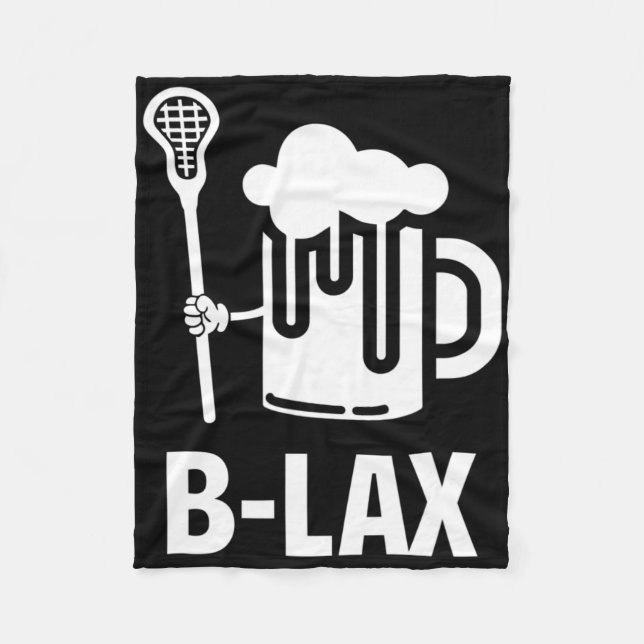Lacrosse Funny Gift Men Coach Beer Lover B-lex Fleecedecke (Vorderseite)
