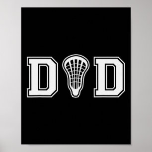 Lacrosse für Vater mit laxhaltigem Kopfgeschenk Poster