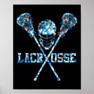 Lacrosse Gefärbte Krawatte für Männer Frauen Mädch Poster