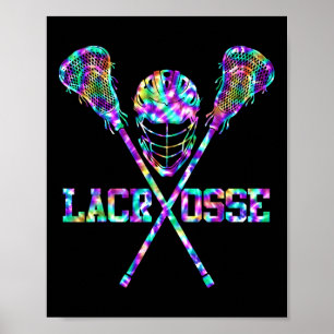 Lacrosse Gefärbte Krawatte für Männer Frauen Mädch Poster