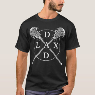 Lacrosse Gekreuzter Stock Sport Lax Vater T-Shirt