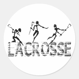 Lacrosse-Geschenk Runder Aufkleber