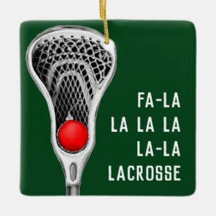 Lacrosse-Geschenke zu den Feiertagen Keramikornament