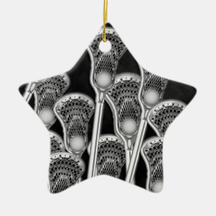 Lacrosse-Geschenkteam Orange Keramik Ornament