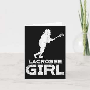 Lacrosse Girl Cool Sports Lax Player Goalie Girls Karte