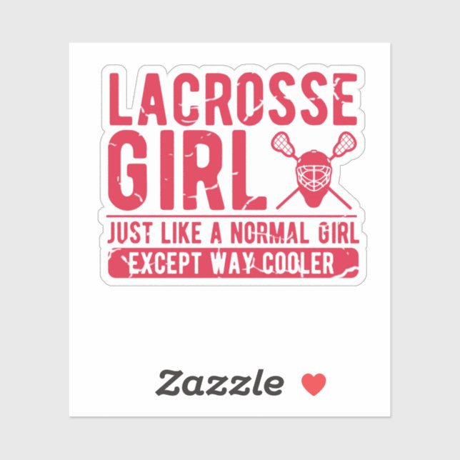 Lacrosse Girl Gift - Frauen LAX - Ladys Lacrosse Aufkleber (Blatt)