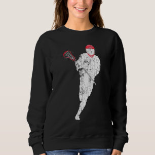 Lacrosse Girl Player Coach Graphic Sweatshirt