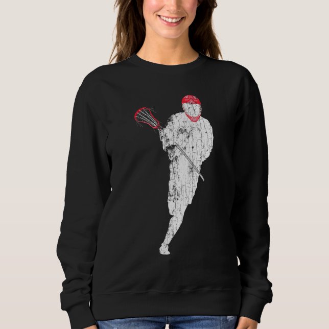 Lacrosse Girl Player Coach Graphic Sweatshirt (Vorderseite)