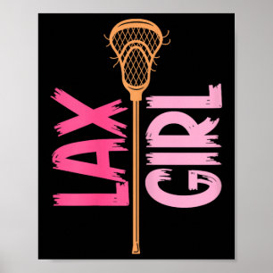 Lacrosse Girl Stick Lax Girl Player Goalie Frauen Poster