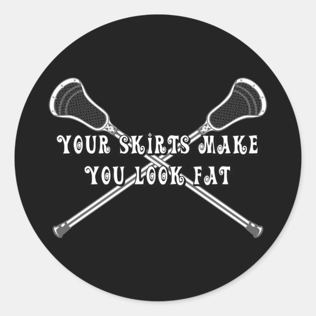 Lacrosse Girls Fett Sticker (Vorderseite)