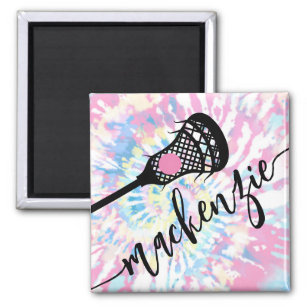 Lacrosse Girls Sports Gefärbte Krawatte Kühlschran Magnet