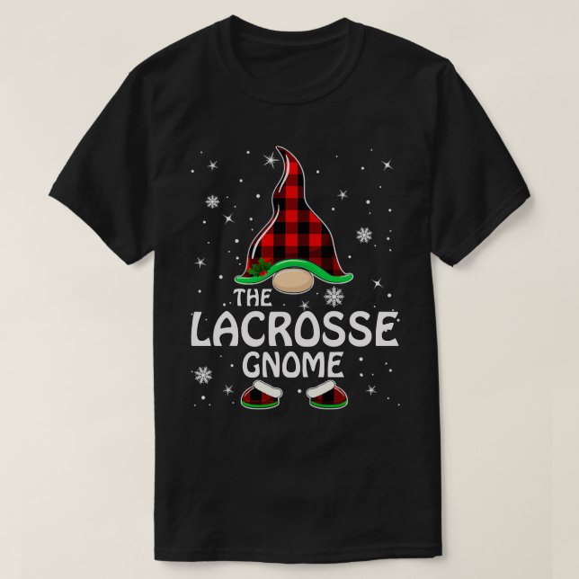 Lacrosse Gnome Buffalo Kariert Matching 3 T-Shirt (Design vorne)