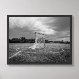 Lacrosse Goal Field Black and White Poster