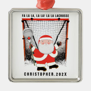 Lacrosse Goalie Holiday Gift Ornament Aus Metall