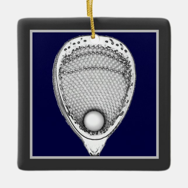 Lacrosse Goalie Keepake Keramikornament (Vorderseite)