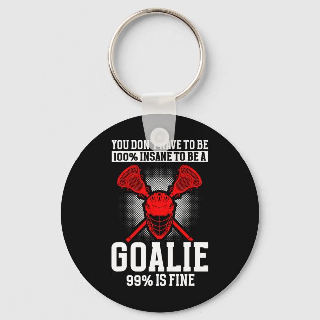 Lacrosse Goalie Lacrosse Gloves Stick Lax Goalie 1 Schlüsselanhänger (Vorderseite)