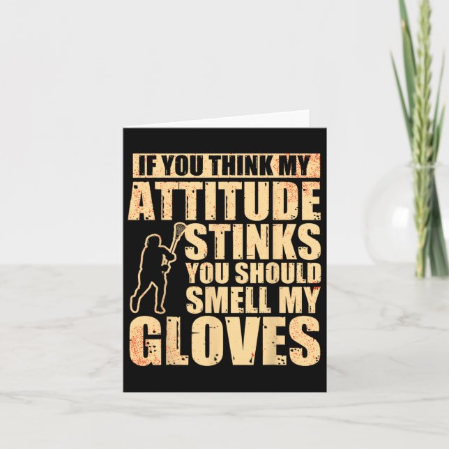 Lacrosse Goalie Lacrosse Gloves Stick Lax Goalie Karte (Vorderseite)