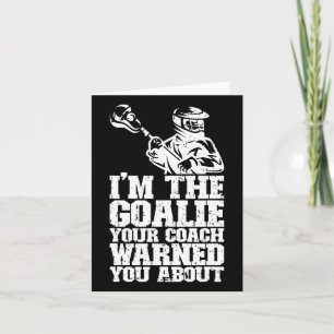 Lacrosse Goalie Lax Goalkeeper Funny Lacrosse Lacr Karte