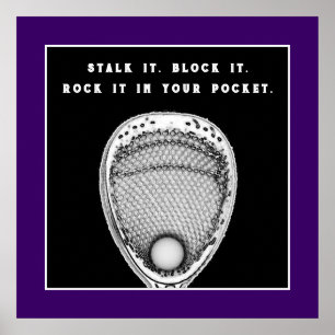 Lacrosse Goalie Lila Poster