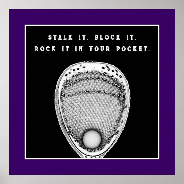 Lacrosse Goalie Lila Poster (Vorne)