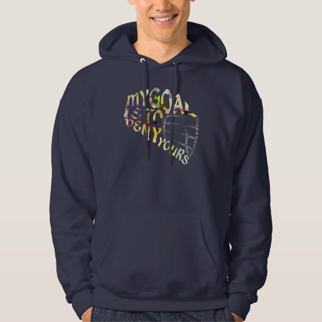 Lacrosse Goalie Mask Typografie Hoodie (Vorderseite)