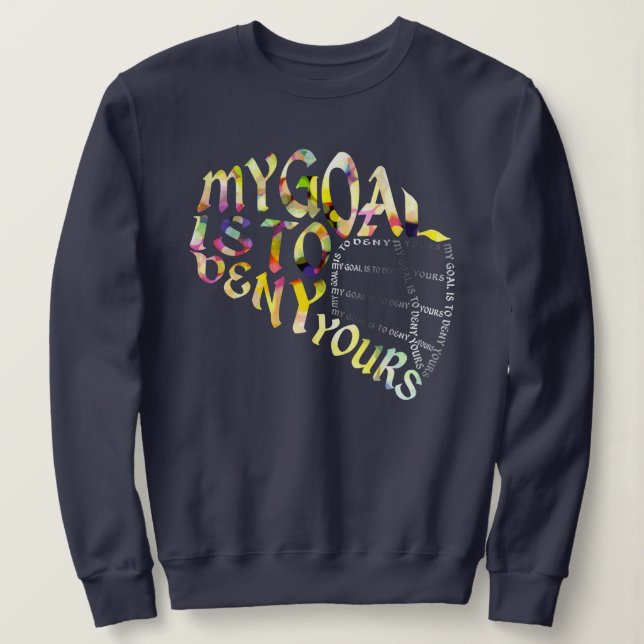 Lacrosse Goalie Maske Words Text Art Sweatshirt (Design vorne)