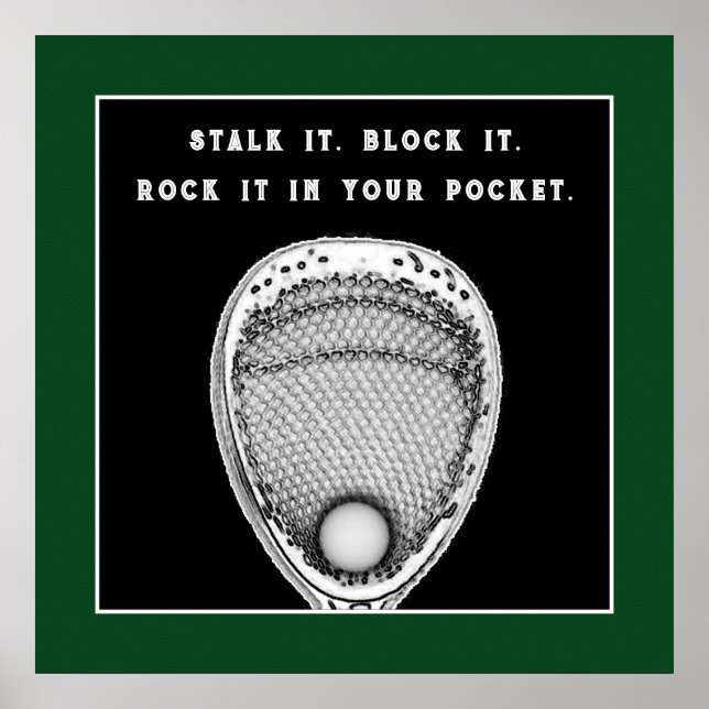 Lacrosse Goalie Motivierend Poster (Vorne)