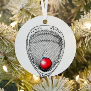 Lacrosse Goalie Ornament Aus Metall