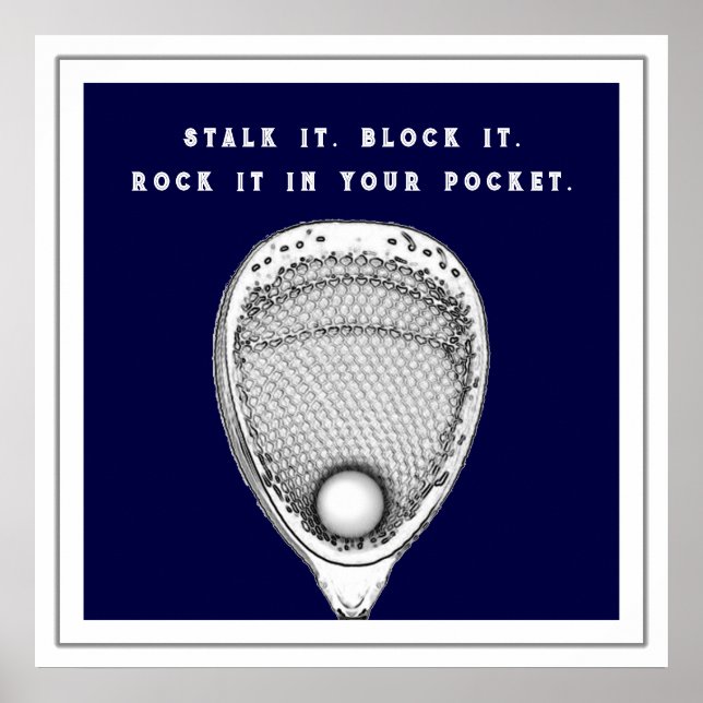 Lacrosse Goalie Poster (Vorne)
