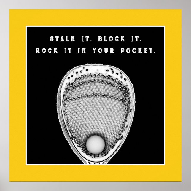 Lacrosse Goalie Poster (Vorne)