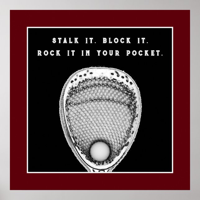 Lacrosse Goalie Quote Poster (Vorne)