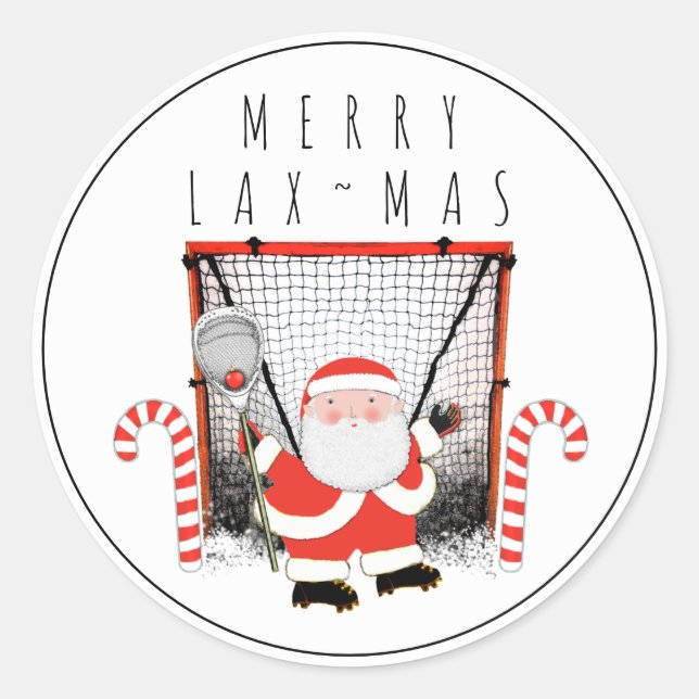 Lacrosse Goalie Sports Runder Aufkleber (Vorderseite)