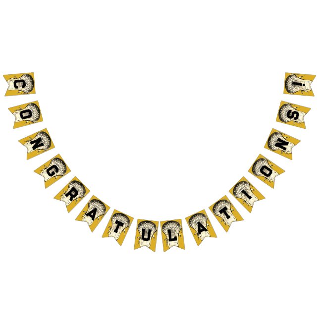 Lacrosse Gold Herzlichen Glückwunsch für die Jagdf Wimpelkette (Alle)