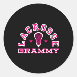 Lacrosse Grammy Grandparent Proud Grandma Lax Gran Runder Aufkleber