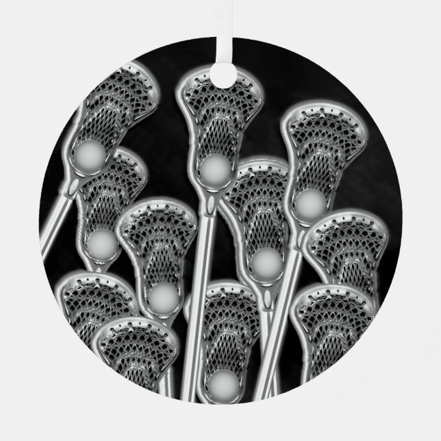 Lacrosse Green Personalisiert Award Keramik Orname Ornament Aus Metall (Vorderseite)