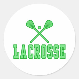Lacrosse Green Runder Aufkleber