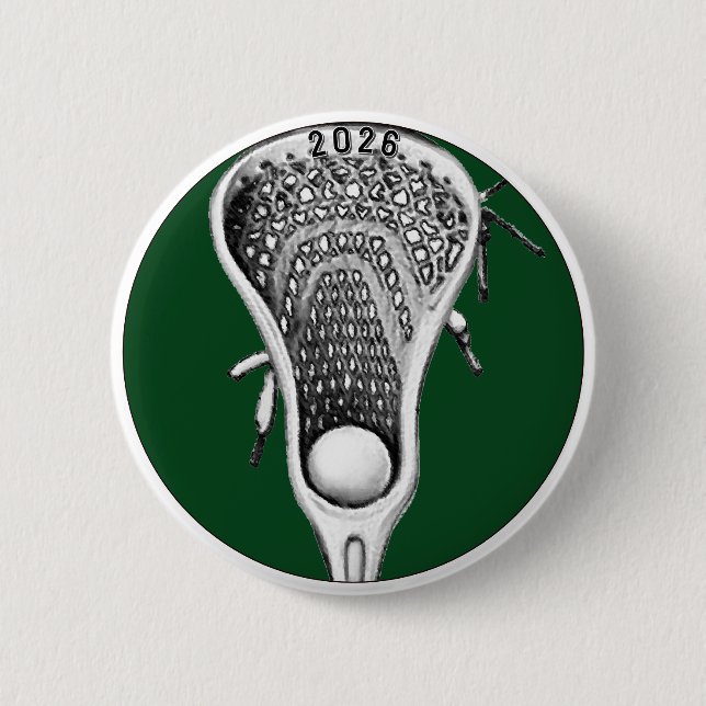 Lacrosse Green Team Geschenke Button (Vorderseite)