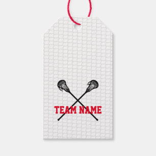 Lacrosse hält die Farbsportspieler des Netzteams f Geschenkanhänger
