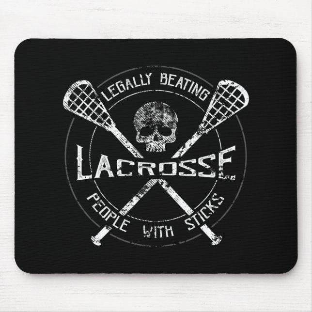 Lacrosse hat Leute mit Stöcken-Spaß de Mousepad (Vorne)