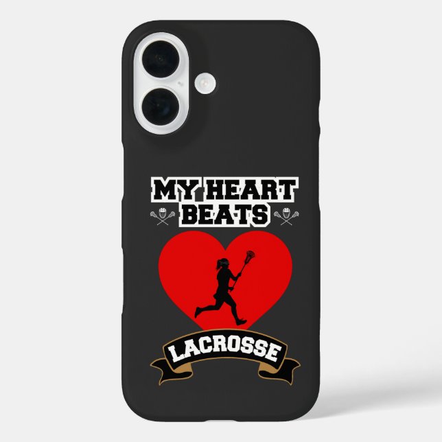 Lacrosse Heart Female Player Sport Passion Liebe Case-Mate iPhone Hülle (Rückseite)