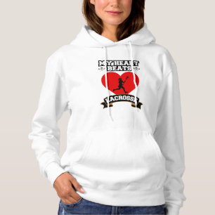 Lacrosse Heart Female Player Sport Passion Liebe Hoodie