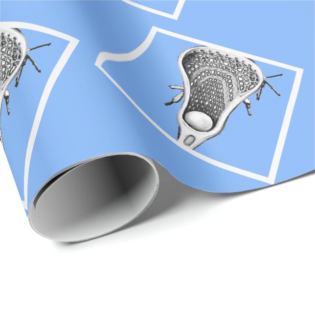 Lacrosse Hellblau Geschenkverpackungspapier Geschenkpapier (Rolleneckpunkt)