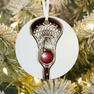Lacrosse Holiday-Geschenk Ornament Aus Metall