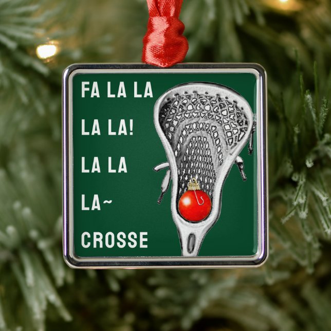 Lacrosse Holiday-Geschenk Ornament Aus Metall (Baum)