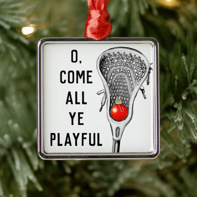 Lacrosse Holiday Gifts Metal Ornament Aus Metall (Baum)