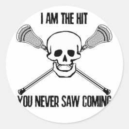 Lacrosse Ich bin der Hit Runder Aufkleber