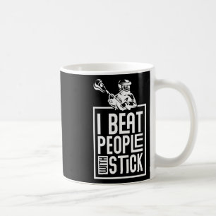 Lacrosse Ich schlage Leute mit einem knallharten S Kaffeetasse