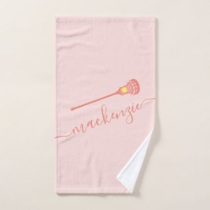 Lacrosse Individuelle Name Pink Sport Handtuch