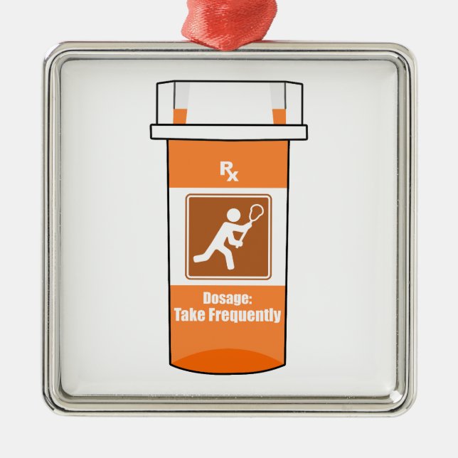 Lacrosse ist mein Medikament Ornament Aus Metall (Vorne)