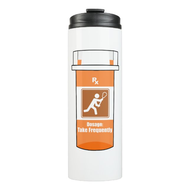 Lacrosse ist mein Medikament Thermosbecher (Vorderseite)